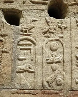 Sandstone Prints: detail from the Shrine of Taharqa is a sandstone shrine built by King Taharqa (690-664 BC)