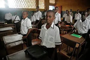 Teen Age Prints: Sierra Leonean students in a classroom