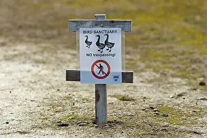 Inscription Prints: Sign, bird sanctuary, Ny-Alesund