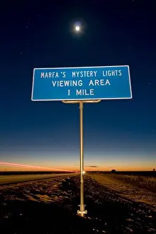 Spooky Prints: Sign for Marfa Mystery Lights