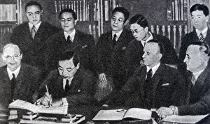 Soviet Prints: The signing of the Anti-Comintern Pact by the representatives of Germany and Japan