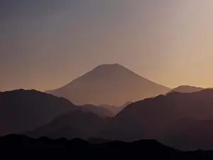Remote Location Prints: Silhouetted Mount Fuji at sunrise, Fuji-Hakone-Izu National Park, Japan