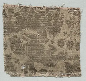 Cotton Prints: Silk Fragment, 1425-1450. Italy