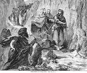 Mountain Chain Prints: Simci curses King David, mountain landscape
