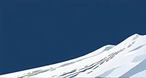 Untouched Prints: Simplified representation of ski tracks on a pristine snowy slope