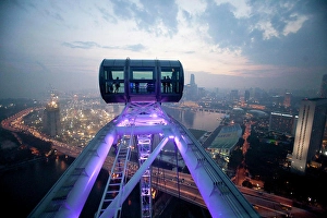 Amusement Ride Prints: The Singapore Flyer, a 42 story high observation wheel