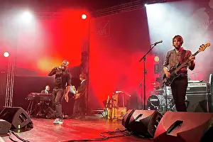 Luminous Prints: Singer and frontman Kelvin Swaby of the British indie rock band 'The Heavy' performing live at the Lucerne