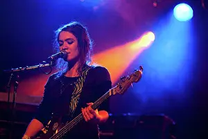Players Prints: Singer and front woman Eve Monney of the Swiss band Eve & The T-shirts live in the Schueuer venue