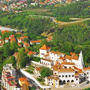Balcony Prints: Sintra View to Historic Center City of Sintra in Portugal Copyright: xZoonar