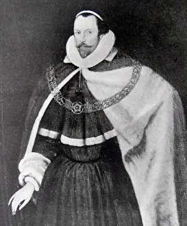 Speaker Prints: Sir Edward Coke 1552-1634. Leading politician and jurist in Elizabethan and Jacobean eras