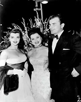 Film Industry Prints: Sisters Lisa Gaye and Debra Paget with his Brother Frank Griffin at Robe Hollywood Prem