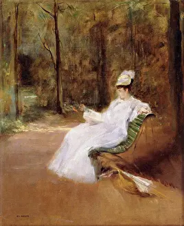 Young Woman Prints: Sitting on a Bench; Sur le Banc