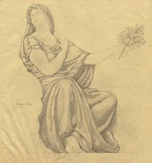 Graphite Prints: Sketch, 1912. Kenyon Cox (American, 1856-1919). Graphite;