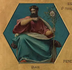 Saint Prints: Sketch for the Church of St. Francis Xavier: Isaiah Jules Elie Delaunay (1828-1891)