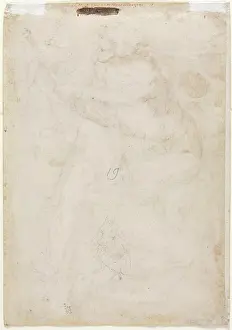 Anonymous Prints: Two Sketches of a Mother and Child (verso)