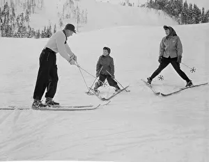 Instructor Prints: Ski instructor giving lessons