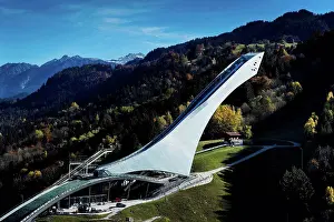 Monument Prints: Ski jump ski jump Garmisch-Partenkirchen