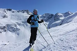 Adventure Prints: Skier Against Blackcomb Gemstone Bowls; Whistler, British Columbia, Canada