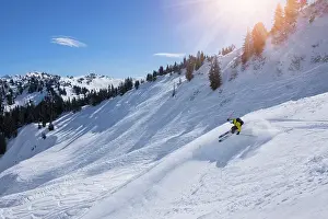 Somebody Prints: Skier with powder snow spray in the sun