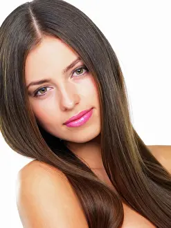 Skincare, relax and portrait of woman in studio with natural beauty