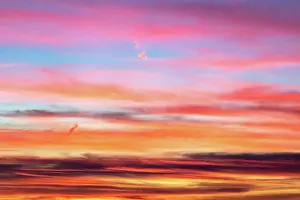 Natural Landscape Prints: Sky at sunset with different hues and colors