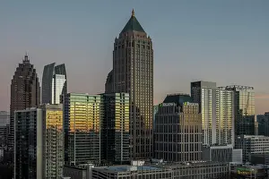 Rise Prints: Skyline of Midtown Atlanta, Georgia at Dusk