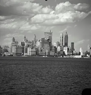 New York State Prints: Skyscrapers on the waterfront, Manhattan, New York City, New York, USA