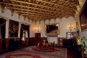 Castles Prints: SLOVAKIA, BOJNICE, BOJNICE CASTLE, INTERIOR, GOLDEN ROOM