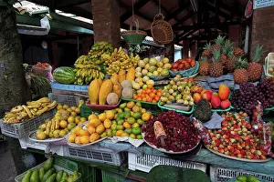 Produce Prints: Small Market In La Candelaria, The Old Town Of Bogota, Colombia