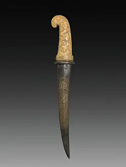 Blade Prints: Small Sword, 1800-1911. China, Qing dynasty (1644-1911). Metal blade, ivory handle;