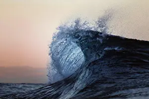 Canary Islands Prints: Small wave breaking during sunrise