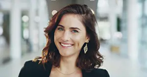 Property Prints: Smile, portrait and businesswoman in office with confidence for property development opportunity