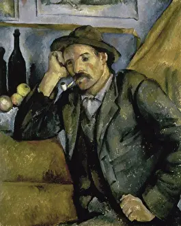 Smoking Prints: The Smoker 1890-1892 Paul Cezanne (1839-1906 French) Oil on canvas State Hermitage Museum