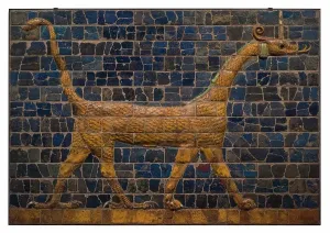 Brick Prints: Snake-Dragon; Symbol of Marduk; the Patron God of Babylon; Panel from the Ishtar Gate; 604-562 B