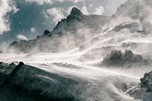 Colorado Prints: snow blowing around in mountains of Colorado