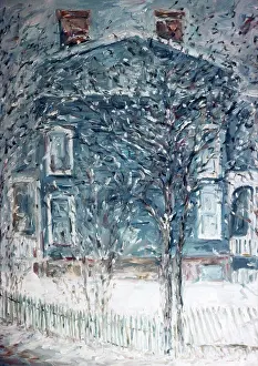 Protection Prints: Snow in Smith Street, Anthony Butera, (b.20th C.), Oil