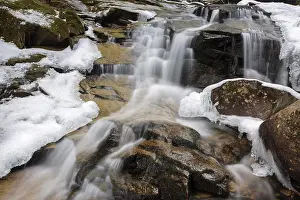 Conservation Prints: Snyder Brook Scenic Area - Upper Salroc Falls along Snyder Brook during the spring months in Randolph