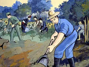 Asia Pictures Prints: Socialist realism is a style of realistic art which was developed in the Soviet Union