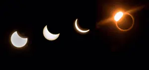 Graphic Prints: The Solar Eclipse in four stages 2017