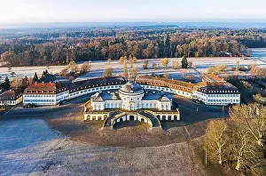 Aerial Photo Prints: Solitude Palace, Baroque, drone photo, Stuttgart, Baden-Wuerttemberg, Germany, Europe