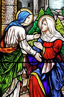 Catholic Prints: Song Vinh Church. Stained glass
