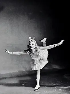 Standing On One Leg Prints: Sonja Henie, (1910-1969), Norwegian Olympic Skater and Film Actress