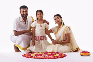 Occasion Prints: south indian family celebrating onam