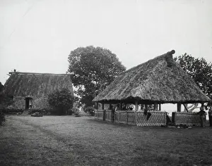 Fiji Prints: South Sea Century -- Meeting house built by King Popie on the island of Bau for the reception of the Queen of Tonga