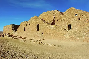 New Mexico Prints: South Wall and Buttress, Pueblo del Arroyo Chacoan Great House