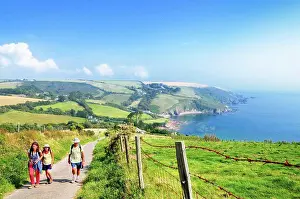 Vista Prints: The South West Coast Path between Polperro and Talland Bay in Cornwall