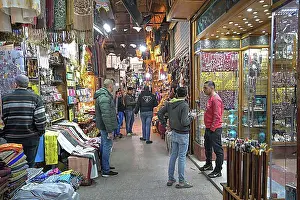 Historic Centre Prints: Souvenirs, tourist shops, Khan el-Khalili bazaar, Old City, Cairo, Egypt, Africa