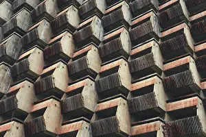 Balcony Prints: Soviet modernism architecture style in Dombay