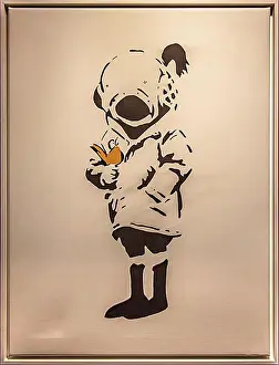 Commemoration Prints: Space Girl and Bird, design for the album cover Think Tank by Blur