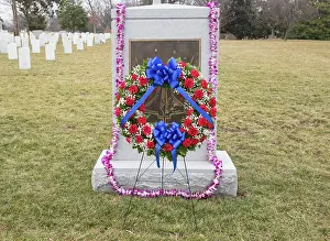 Virginia Prints: The Space Shuttle Columbia Memorial is seen after a wreath laying ceremony that was part of NASA's Day of